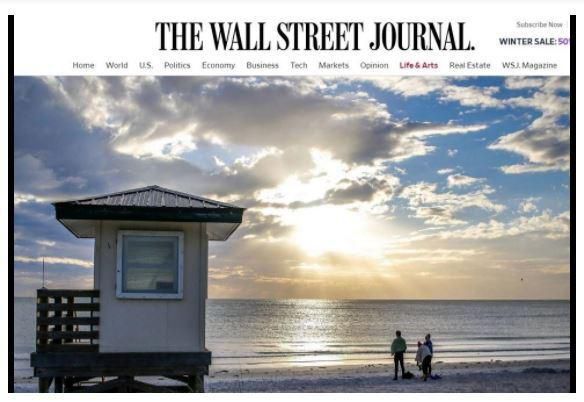 Love Note to Sarasota in Wall Street Journal