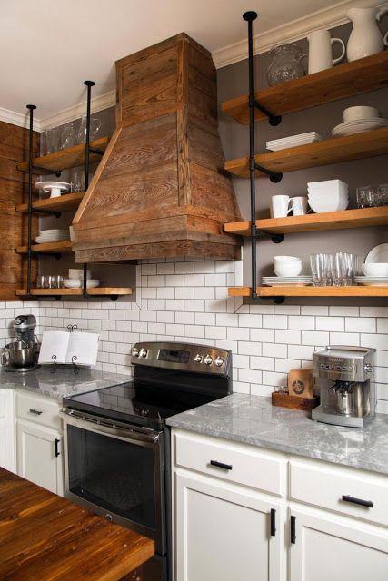 Closed cabinets are a thing of the past. Showcase your beautiful china and cutlery with open shelves.